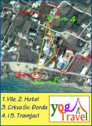 Joga na Krfu 2014 - lokacije vila, Mapa