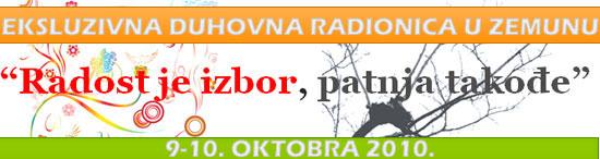 Radionica u ZEMUNU: 'Radost je izbor